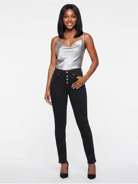 Silver Crush Black High-Waisted Skinny Jeans Size 9-10